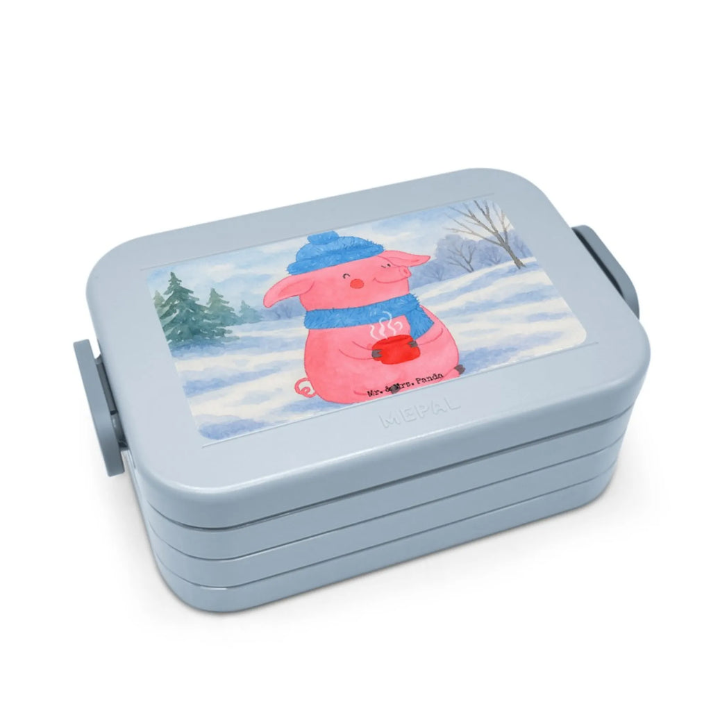 MEPAL Bentobox Schweinchen Glühwein Design Bentobox, Lunchbox, Brotdose, Winter, Weihnachten, Weihnachtsdeko, Nikolaus, Advent, Heiligabend, Wintermotiv, Betrunken, Glühwein, Weihnachtsmarkt, Spruch