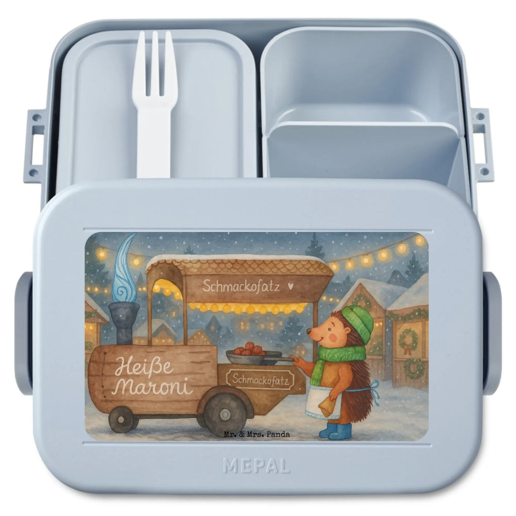 MEPAL Bentobox Igel Maronen Design Lunchbox, Brotdose, Bentobox, Winter, Weihnachten, Weihnachtsdeko, Nikolaus, Advent, Heiligabend, Wintermotiv, Kastanien, Duft, Maronen, Weihnachtsmarkt