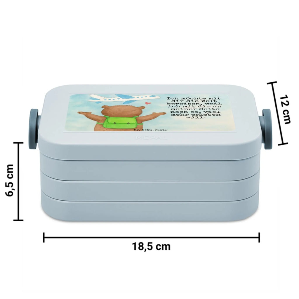 MEPAL Bentobox Bär Flugzeug Design Brotdose, Lunchbox, Bentobox, Liebe, Partner, Freund, Freundin, Ehemann, Ehefrau, Heiraten, Verlobung, Heiratsantrag, Liebesgeschenk, Jahrestag, Hocheitstag, Geschenk für Partner, für Ehemann, Liebesbeweis, Geschenk für Freundin, für Männer, Geschenk für Frauen, Hochzeitstag, Mitbringsel, Valentinstag