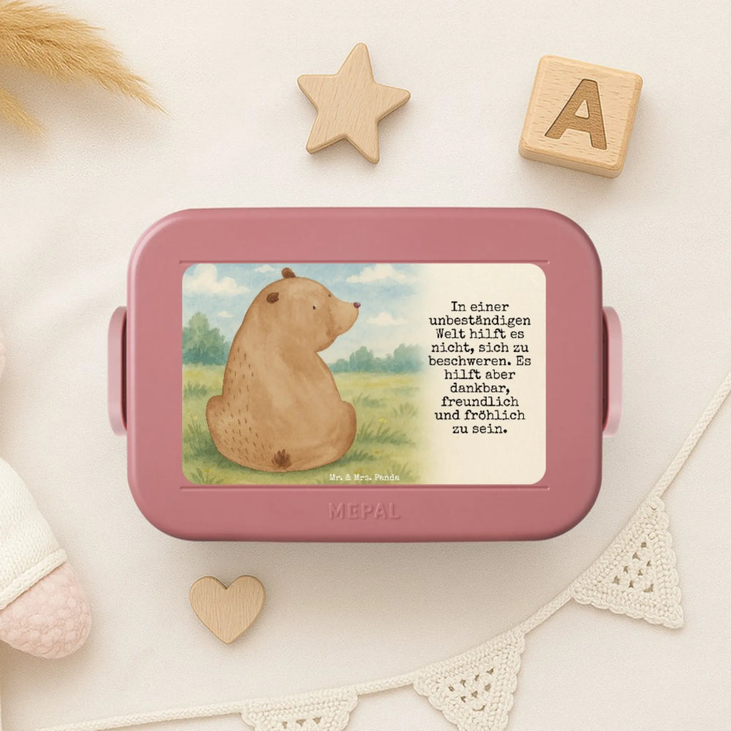 MEPAL Bentobox Bär Schulterblick Design Lunchbox, Brotdose, Bentobox, Bär, Teddy, Teddybär, Bärenliebe, Motivation, Bären, Weltansicht, Weisheit, Selbstachtung