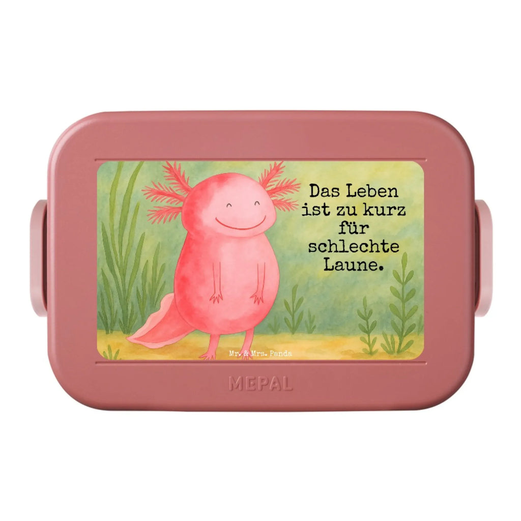 MEPAL Bentobox Axolotl Glücklich Design Lunchbox, Brotdose, Bentobox, Axolotl, Molch, Lurch, Motivation, Lurche, Schwanzlurch, gute Laune, Axolot