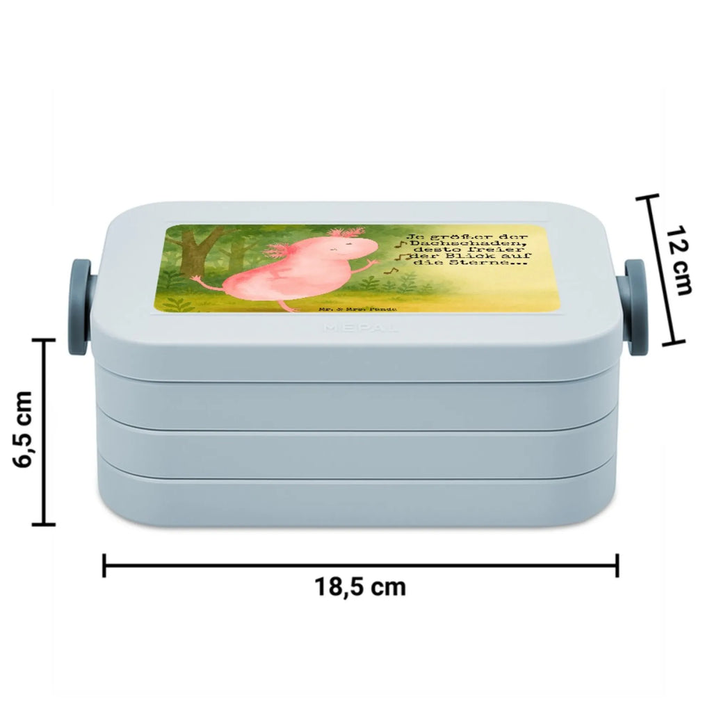 MEPAL Bentobox Axolotl Tanzen Design Brotdose, Bentobox, Lunchbox, Axolotl, Molch, Lurche, Sterne, Axolot, Schwanzlurch, beste Freundin, verrückt, Freundin, Dachschaden, Lurch