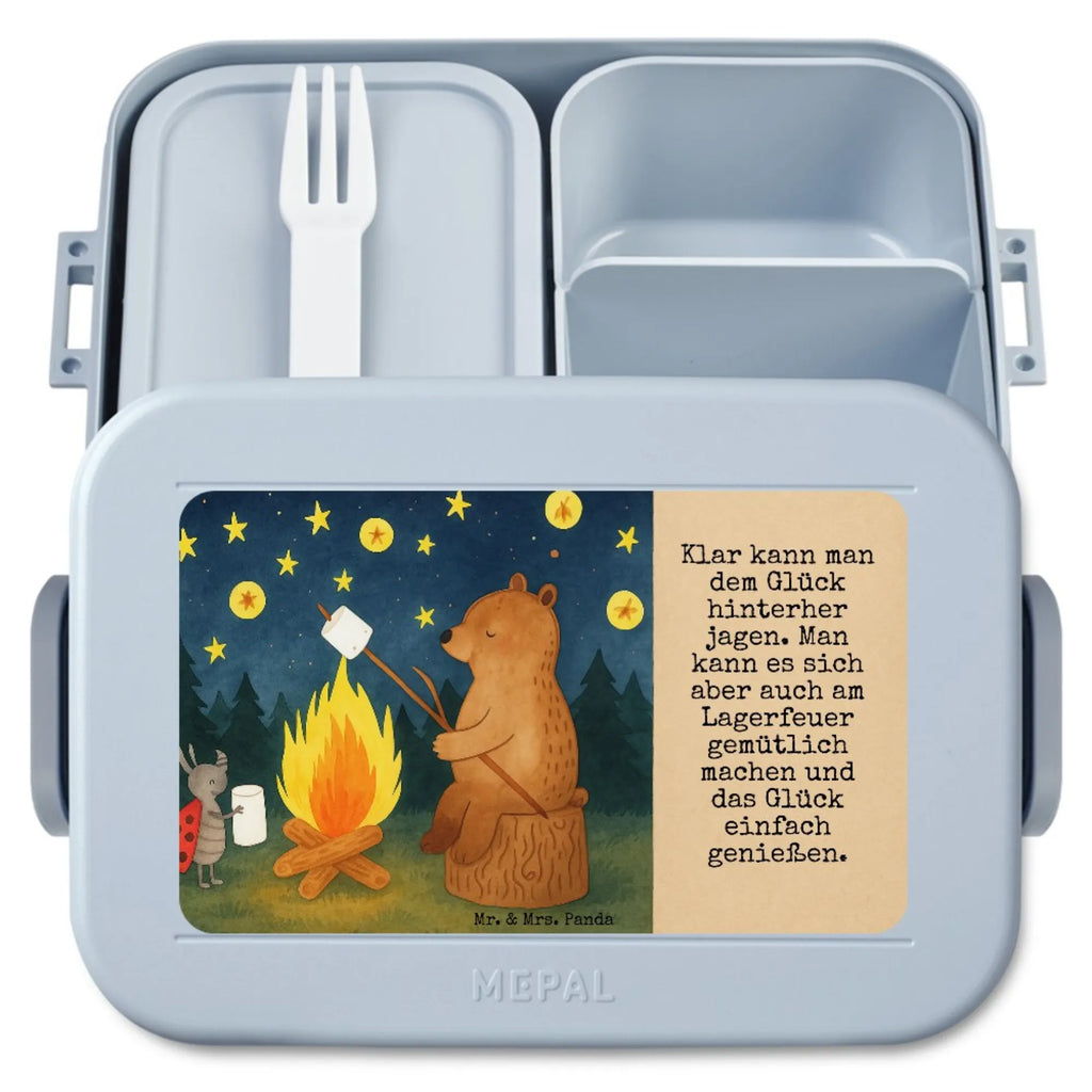 MEPAL Bentobox Bär & Marienkäfer Lagerfeuer Design Bentobox, Brotdose, Lunchbox, Bär, Teddy, Teddybär, Lagerfeuer