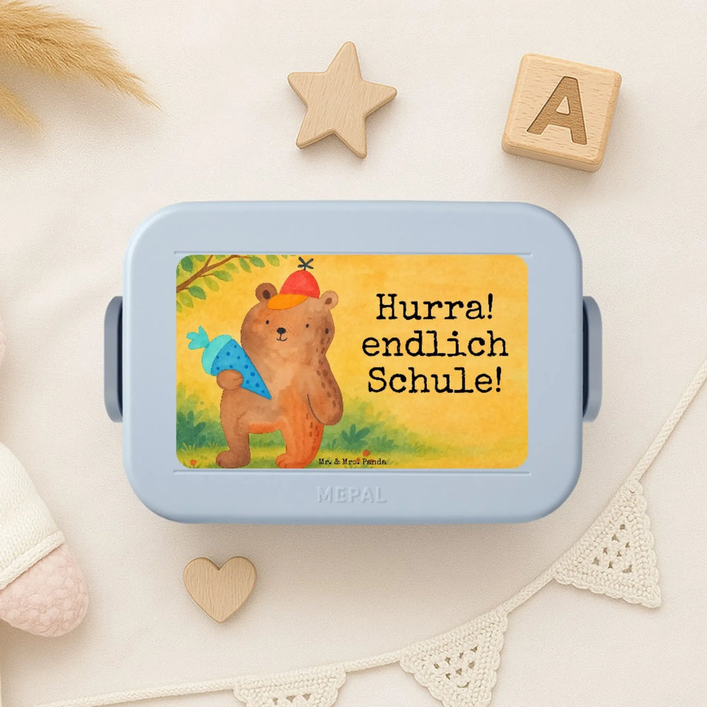 MEPAL Bentobox Bär Schultüte Design Bentobox, Lunchbox, Brotdose, Bär, Teddy, Teddybär, Erster Schultag Geschenk, Einschulung Geschenk, Bär Motiv, Schulanfang, Schultüte, Schule Geschenk, Grundschule, Schulbeginn