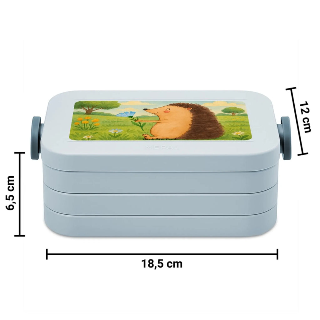 MEPAL Bentobox Igel Blumen Design Brotdose, Lunchbox, Bentobox, Tiermotive, Gute Laune, lustige Sprüche, Tiere, Gute Besserung, Genesungswünsche, Besuch, Krankheit, krank, Krankenhaus, Igel