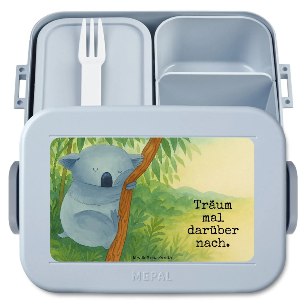 MEPAL Bentobox Koalabär Design Snackdose, Frischhaltedose, Vesperbox, Lunchbox, Essensbox, Lebensmittelbehälter, Jausenbox, Bento Box, Bento-Brotdose, Essensbehälter, Snackbox, Bentobox, Meal Prep Box, Lustige Sprüche, Tiere, Tiermotive, Gute Laune, Traum, Koala, Koalabär, Traumland, schlafen, Bär, Schlafzimmer, Träumen