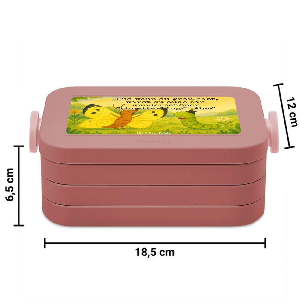 MEPAL Bentobox Raupe Schmetterling Design Lunchbox, Brotdose, Bentobox, Tiermotive, Gute Laune, lustige Sprüche, Tiere, Kokon, Hütchen, Schönheit, Erwachsen werden, Schmetterling, Raupe, Aufwachsen, Hut, Entwicklung, Zitronenfalter