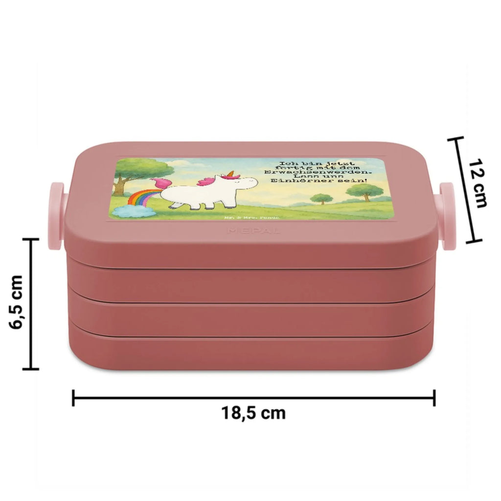 MEPAL Bentobox Einhorn Pupsen Design Lunchbox, Brotdose, Bentobox, Einhorn, Einhörner, Einhorn Deko, Unicorn, lustig, Freundin, Einhornpower, Glitzer, Erwachsenwerden, Regenbogen, Spaß, Pups