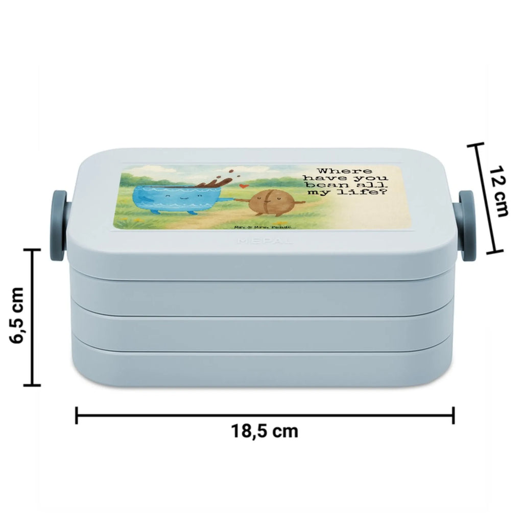 MEPAL Bentobox Kaffee Bohne Design Bentobox, Brotdose, Lunchbox, Tiermotive, Gute Laune, lustige Sprüche, Tiere, Kaffeebohne, Kaffee, Zufriedenheit, Glück, Genuss