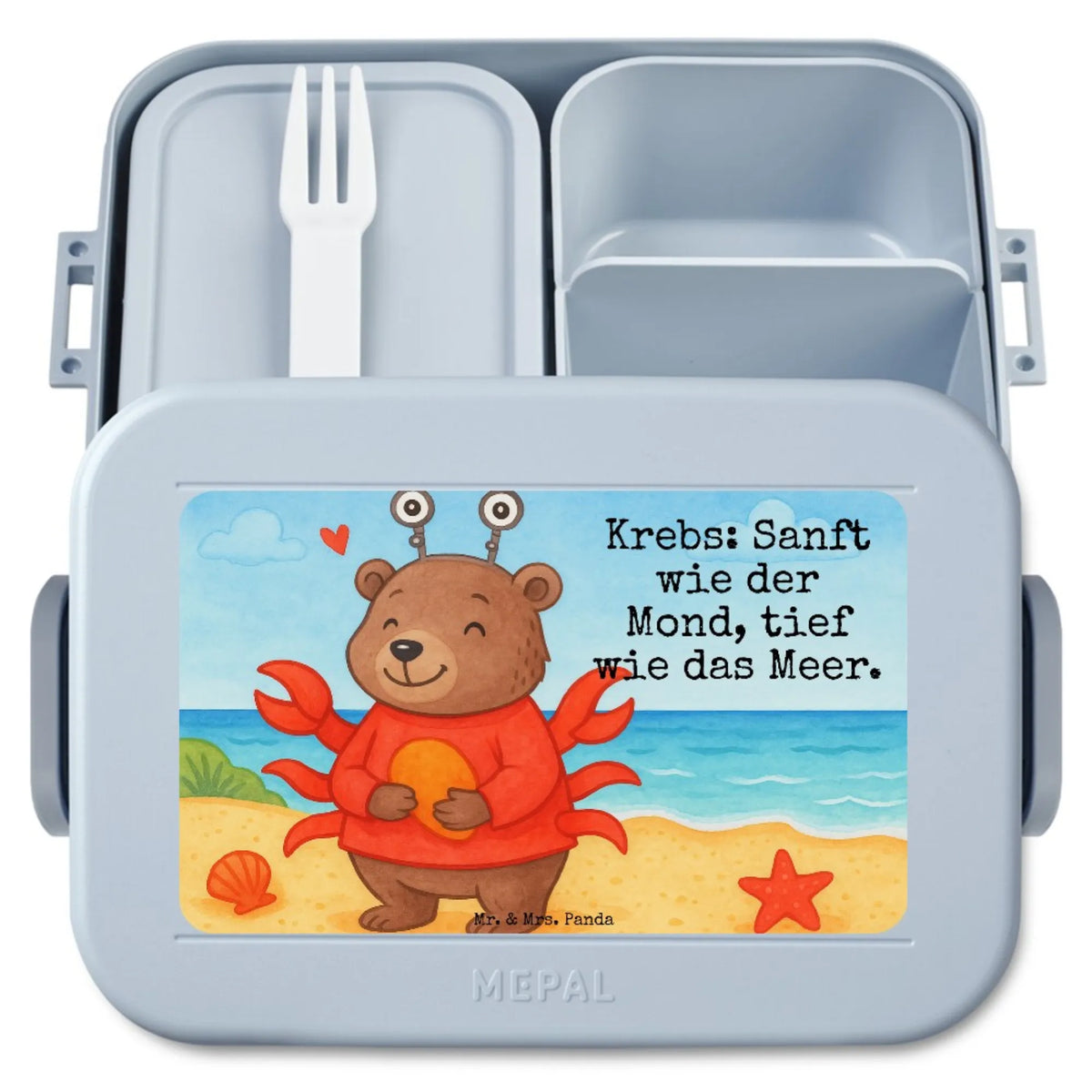 MEPAL Bentobox Krebs Astrologie Design Vesperbox, Snackdose, Bento-Brotdose, Lunchbox, Essensbox, Essensbehälter, Bentobox, Frischhaltedose, Lebensmittelbehälter, Snackbox, Meal Prep Box, Bento Box, Jausenbox, Astrologie, Horoskop, Sternzeichen, Tierkreiszeichen, Aszendent, Geschenk, Krebs, Geburtstagsgeschenk