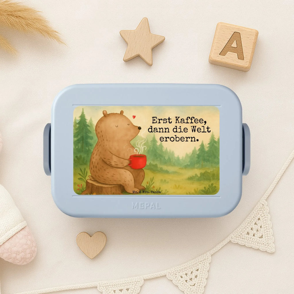 MEPAL Bentobox Bär Kaffee Design Lunchbox, Bentobox, Brotdose, Bär, Teddy, Teddybär, Motivation, Morgenroutine, Bären, guten Morgen, Welt retten, Kaffee, Coffee, Welt erobern