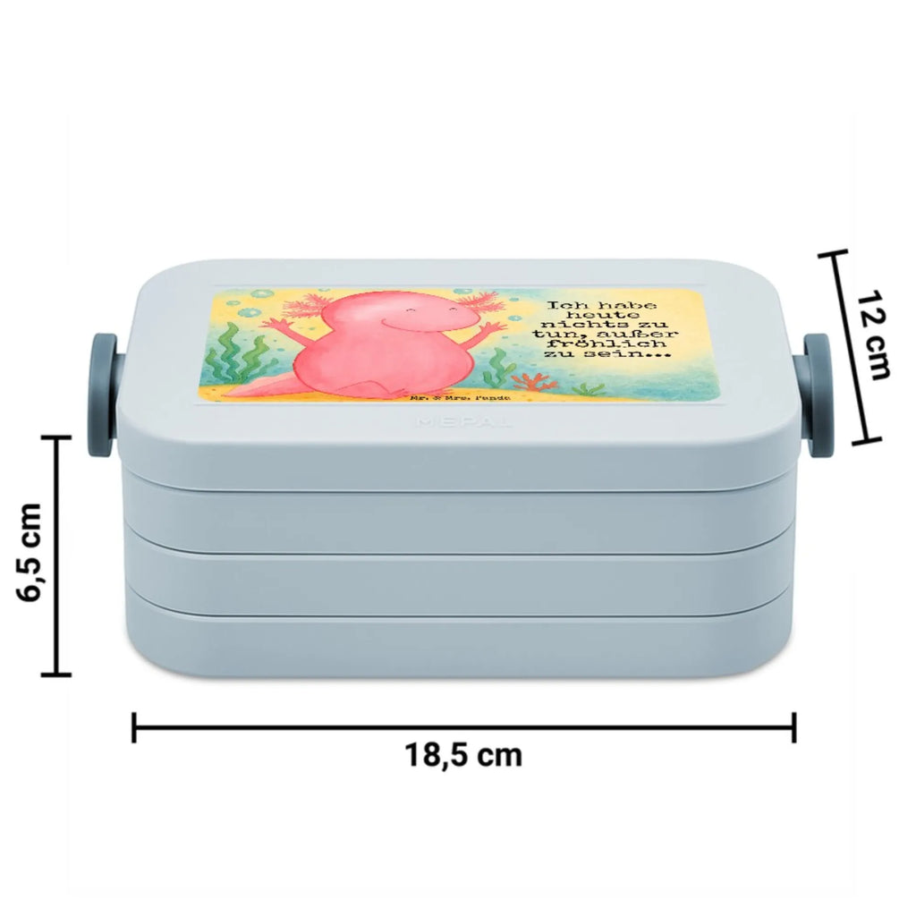 MEPAL Bentobox Axolotl Hurra Design Lunchbox, Bentobox, Brotdose, Axolotl, Molch, fröhlich, Zufriedenheit, Freude, Schwanzlurch, Lurche, Axolot, Spaß, Lurch, Motivation