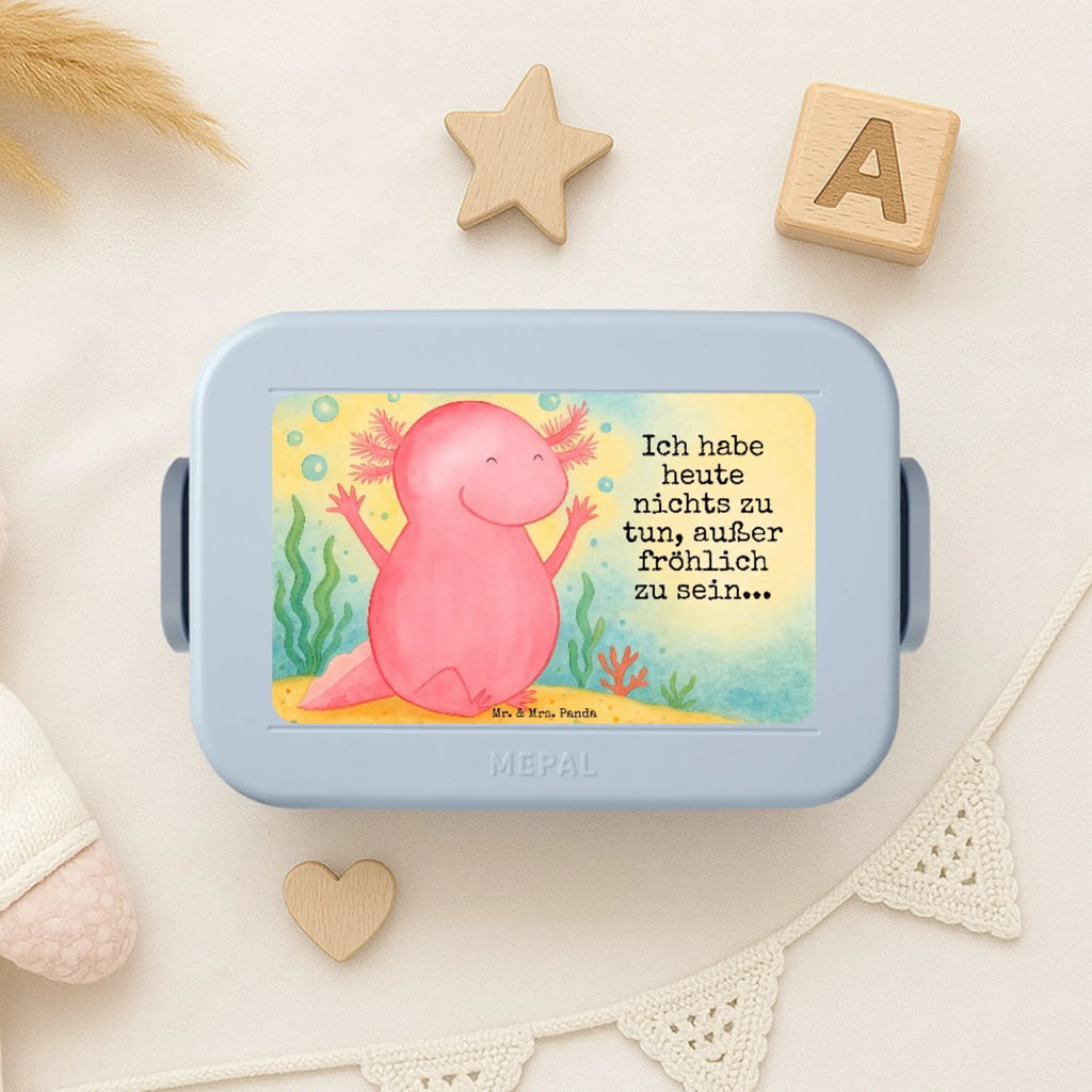 MEPAL Bentobox Axolotl Hurra Design Lunchbox, Bentobox, Brotdose, Axolotl, Molch, fröhlich, Zufriedenheit, Freude, Schwanzlurch, Lurche, Axolot, Spaß, Lurch, Motivation