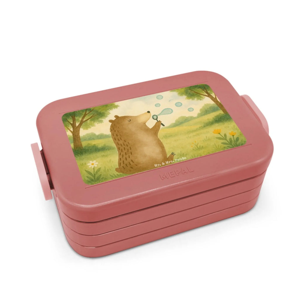 MEPAL Bentobox Bär Seifenblasen Design Lunchbox, Bentobox, Brotdose, Bär, Teddy, Teddybär, Seifenblasen Bär Lustig Sein Glücklich Traurig Happy