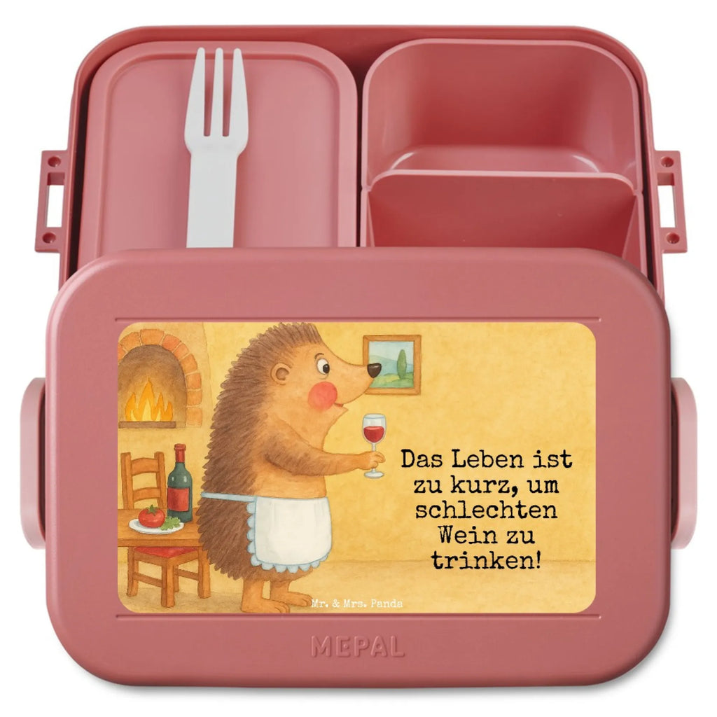 MEPAL Bentobox Igel Wein Design Lunchbox, Bentobox, Brotdose, Tiermotive, Gute Laune, lustige Sprüche, Tiere, Igel, Geschenk Weinliebhaber, Wein Deko, Geschenk Weintrinker, Wein trinken, Weinglas, Weißwein, Wein Spruch, Rotwein