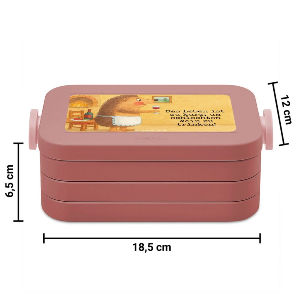 MEPAL Bentobox Igel Wein Design Lunchbox, Bentobox, Brotdose, Tiermotive, Gute Laune, lustige Sprüche, Tiere, Igel, Geschenk Weinliebhaber, Wein Deko, Geschenk Weintrinker, Wein trinken, Weinglas, Weißwein, Wein Spruch, Rotwein