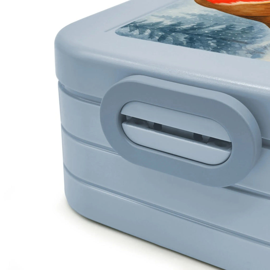 MEPAL Bentobox Rotkehlchen Schlitten Design Lunchbox, Bentobox, Brotdose, Winter, Weihnachten, Weihnachtsdeko, Nikolaus, Advent, Heiligabend, Wintermotiv, Schlitten, Vogel
