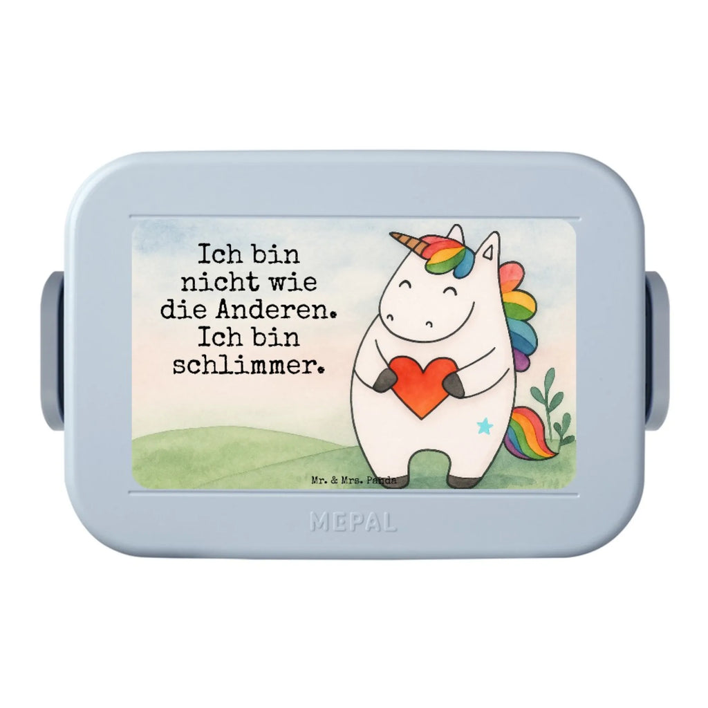 MEPAL Bentobox Einhorn Herz Design Lunchbox, Bentobox, Brotdose, Einhorn, Einhörner, Einhorn Deko, Unicorn, witzig, schlimm, böse, lustig, bunt, Freundin, Herz, anders