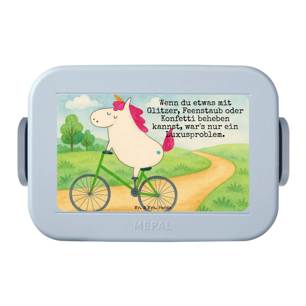 MEPAL Bentobox Einhorn Radfahrer Design Lunchbox, Bentobox, Brotdose, Einhorn, Einhörner, Einhorn Deko, Unicorn, Radfahrer, Kummer, Rad, Bike, Luxusproblem, Konfetti, Feenstaub, Radfahren, Liebeskummer