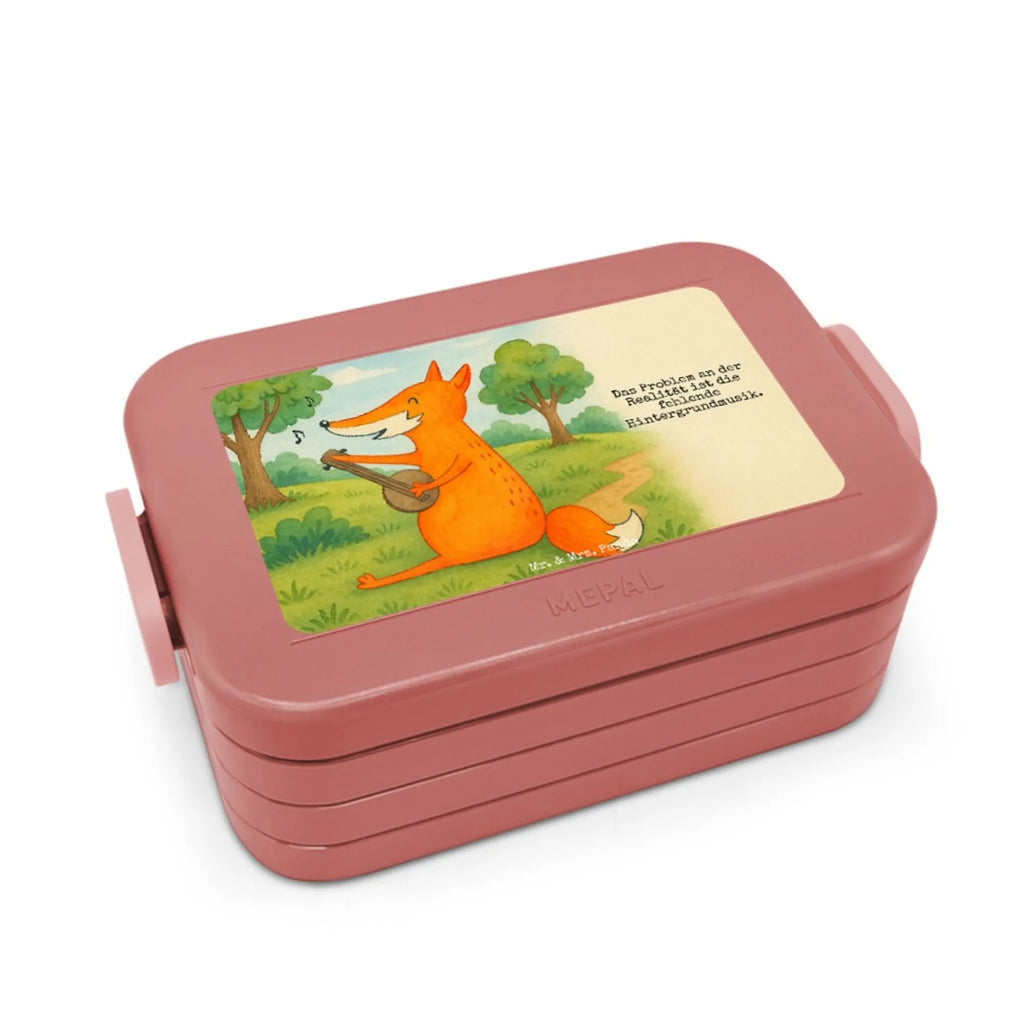 MEPAL Bentobox Fuchs Gitarre Design Brotdose, Lunchbox, Bentobox, Fuchs, Sänger, Musikerin, Geschenk Musiker, Sängerin, Musik Spruch, Gitarre, Füchse