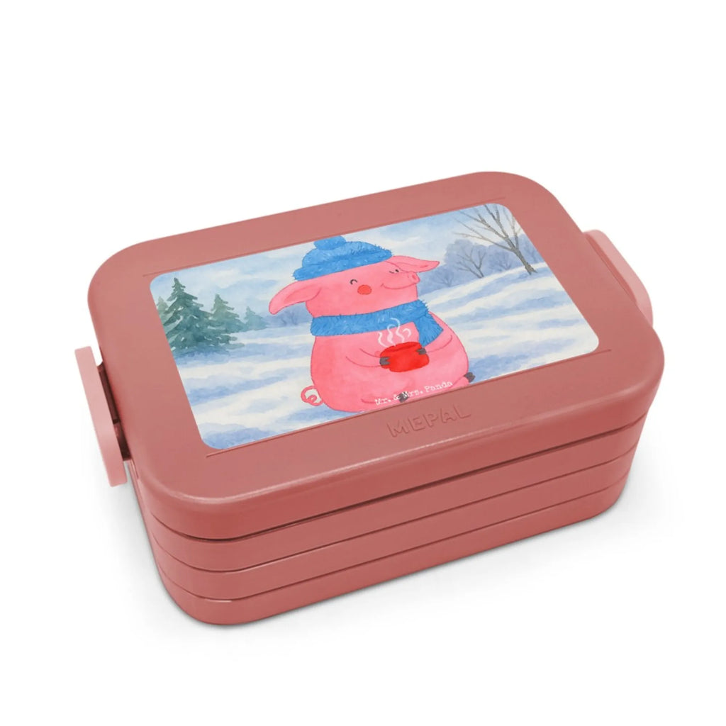 MEPAL Bentobox Schweinchen Glühwein Design Bentobox, Lunchbox, Brotdose, Winter, Weihnachten, Weihnachtsdeko, Nikolaus, Advent, Heiligabend, Wintermotiv, Betrunken, Glühwein, Weihnachtsmarkt, Spruch