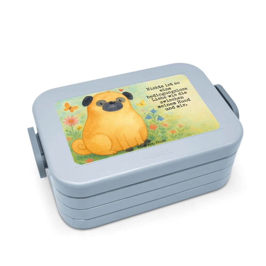 MEPAL Bentobox Mops Design Bentobox, Lunchbox, Brotdose, Hund, Hundemotiv, Haustier, Hunderasse, Tierliebhaber, Hundebesitzer, Sprüche, Mops, Liebe, Hundeliebe