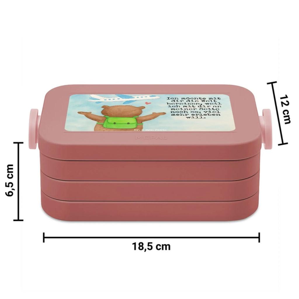 MEPAL Bentobox Bär Flugzeug Design Brotdose, Lunchbox, Bentobox, Liebe, Partner, Freund, Freundin, Ehemann, Ehefrau, Heiraten, Verlobung, Heiratsantrag, Liebesgeschenk, Jahrestag, Hocheitstag, Geschenk für Partner, für Ehemann, Liebesbeweis, Geschenk für Freundin, für Männer, Geschenk für Frauen, Hochzeitstag, Mitbringsel, Valentinstag