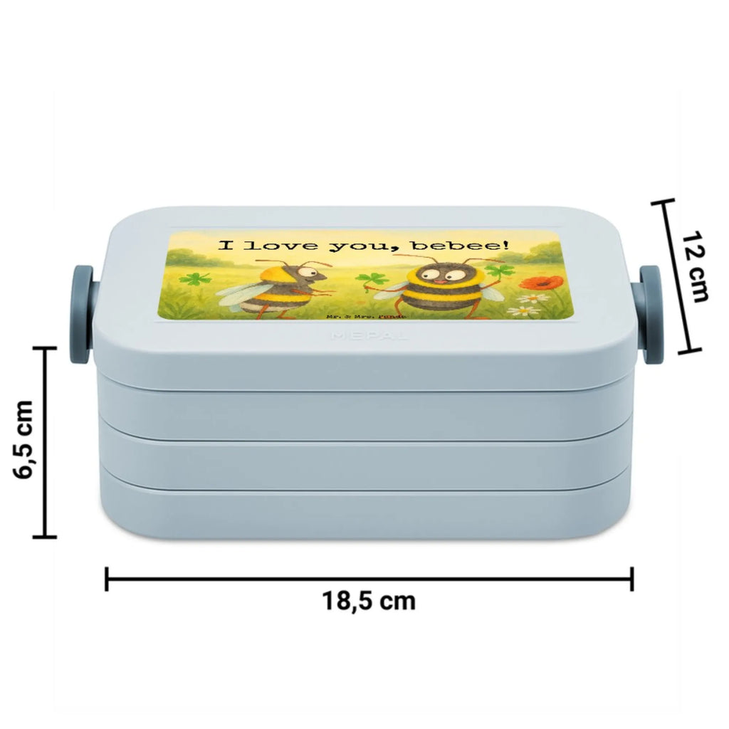 MEPAL Bentobox Bienen Paar Design Bentobox, Brotdose, Lunchbox, Liebe, Partner, Freund, Freundin, Ehemann, Ehefrau, Heiraten, Verlobung, Heiratsantrag, Liebesgeschenk, Jahrestag, Hocheitstag, Hochzeitstag, verliebte Schildkröten, Geschenk für Freundin, Schildkröten, Valentinstag, für Ehemann, Liebesbeweis, Geschenk für Partner, Geschenk für Frauen, für Männer, Mitbringsel