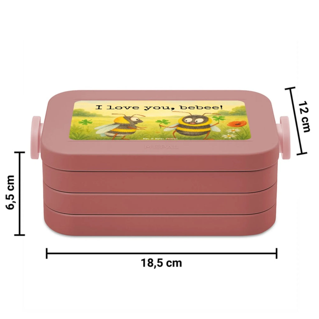 MEPAL Bentobox Bienen Paar Design Bentobox, Brotdose, Lunchbox, Liebe, Partner, Freund, Freundin, Ehemann, Ehefrau, Heiraten, Verlobung, Heiratsantrag, Liebesgeschenk, Jahrestag, Hocheitstag, Hochzeitstag, verliebte Schildkröten, Geschenk für Freundin, Schildkröten, Valentinstag, für Ehemann, Liebesbeweis, Geschenk für Partner, Geschenk für Frauen, für Männer, Mitbringsel