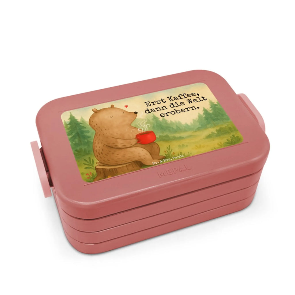 MEPAL Bentobox Bär Kaffee Design Lunchbox, Bentobox, Brotdose, Bär, Teddy, Teddybär, Motivation, Morgenroutine, Bären, guten Morgen, Welt retten, Kaffee, Coffee, Welt erobern