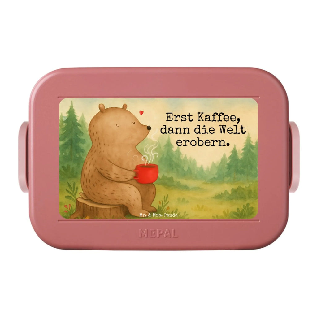 MEPAL Bentobox Bär Kaffee Design Lunchbox, Bentobox, Brotdose, Bär, Teddy, Teddybär, Motivation, Morgenroutine, Bären, guten Morgen, Welt retten, Kaffee, Coffee, Welt erobern