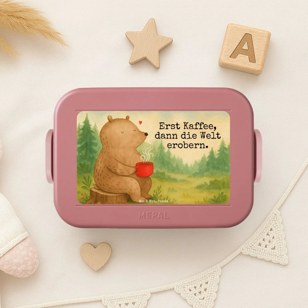 MEPAL Bentobox Bär Kaffee Design Lunchbox, Bentobox, Brotdose, Bär, Teddy, Teddybär, Motivation, Morgenroutine, Bären, guten Morgen, Welt retten, Kaffee, Coffee, Welt erobern