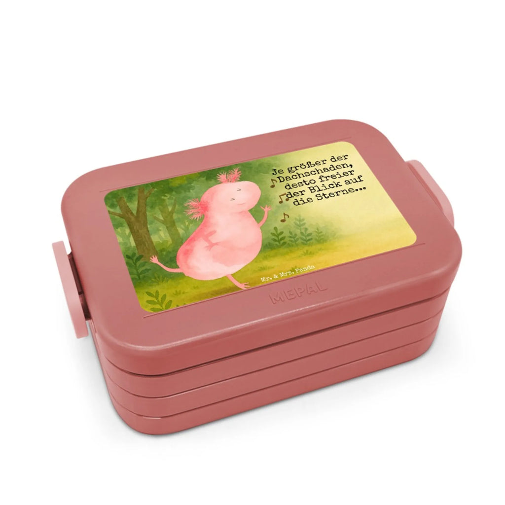 MEPAL Bentobox Axolotl Tanzen Design Brotdose, Bentobox, Lunchbox, Axolotl, Molch, Lurche, Sterne, Axolot, Schwanzlurch, beste Freundin, verrückt, Freundin, Dachschaden, Lurch