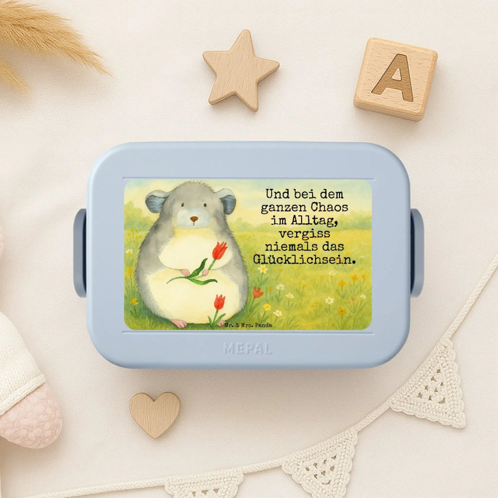 MEPAL Bentobox Chinchilla Blume Design Bentobox, Lunchbox, Brotdose, Tiermotive, Gute Laune, lustige Sprüche, Tiere, Liebeskummer, Chinchillas, Depressionen, Glücklichsein, Kummer, Büroalltag, Chaos, Chinchilla, traurig sein, Büro