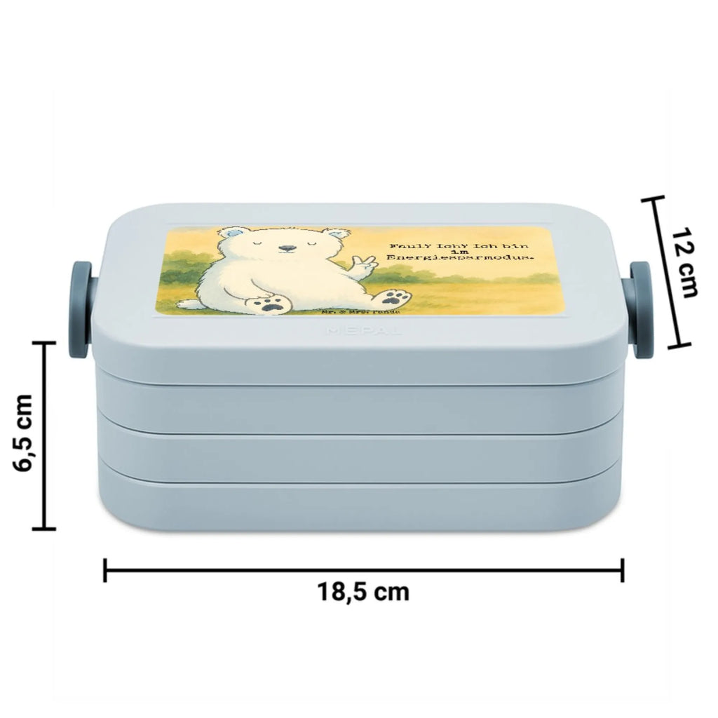 MEPAL Bentobox Eisbär Faul Design Bentobox, Brotdose, Lunchbox, Bär, Teddy, Teddybär, Nordpol, Eisbär, Bürojob, Büro, Relaxen, Arbeitsplatz, Faul, Arbeit, Homeoffice, Entspannen