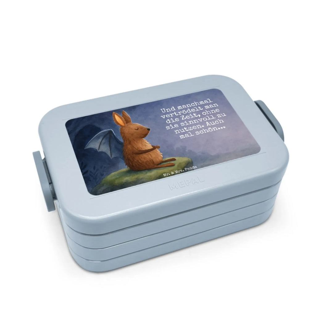 MEPAL Bentobox Fledermaus Sitzen Design Bentobox, Brotdose, Lunchbox, Tiermotive, Gute Laune, lustige Sprüche, Tiere, Motivation, Fledermaus, entspannen, Fledermäuse