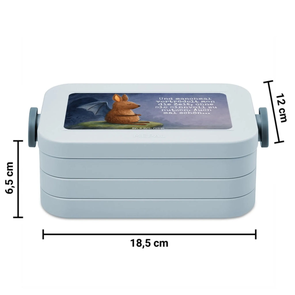 MEPAL Bentobox Fledermaus Sitzen Design Bentobox, Brotdose, Lunchbox, Tiermotive, Gute Laune, lustige Sprüche, Tiere, Motivation, Fledermaus, entspannen, Fledermäuse