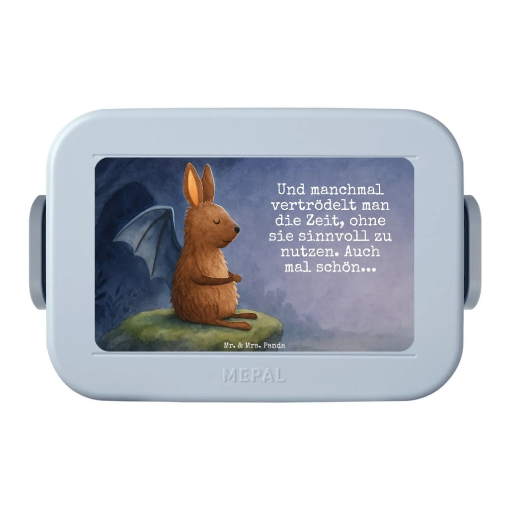 MEPAL Bentobox Fledermaus Sitzen Design Bentobox, Brotdose, Lunchbox, Tiermotive, Gute Laune, lustige Sprüche, Tiere, Motivation, Fledermaus, entspannen, Fledermäuse