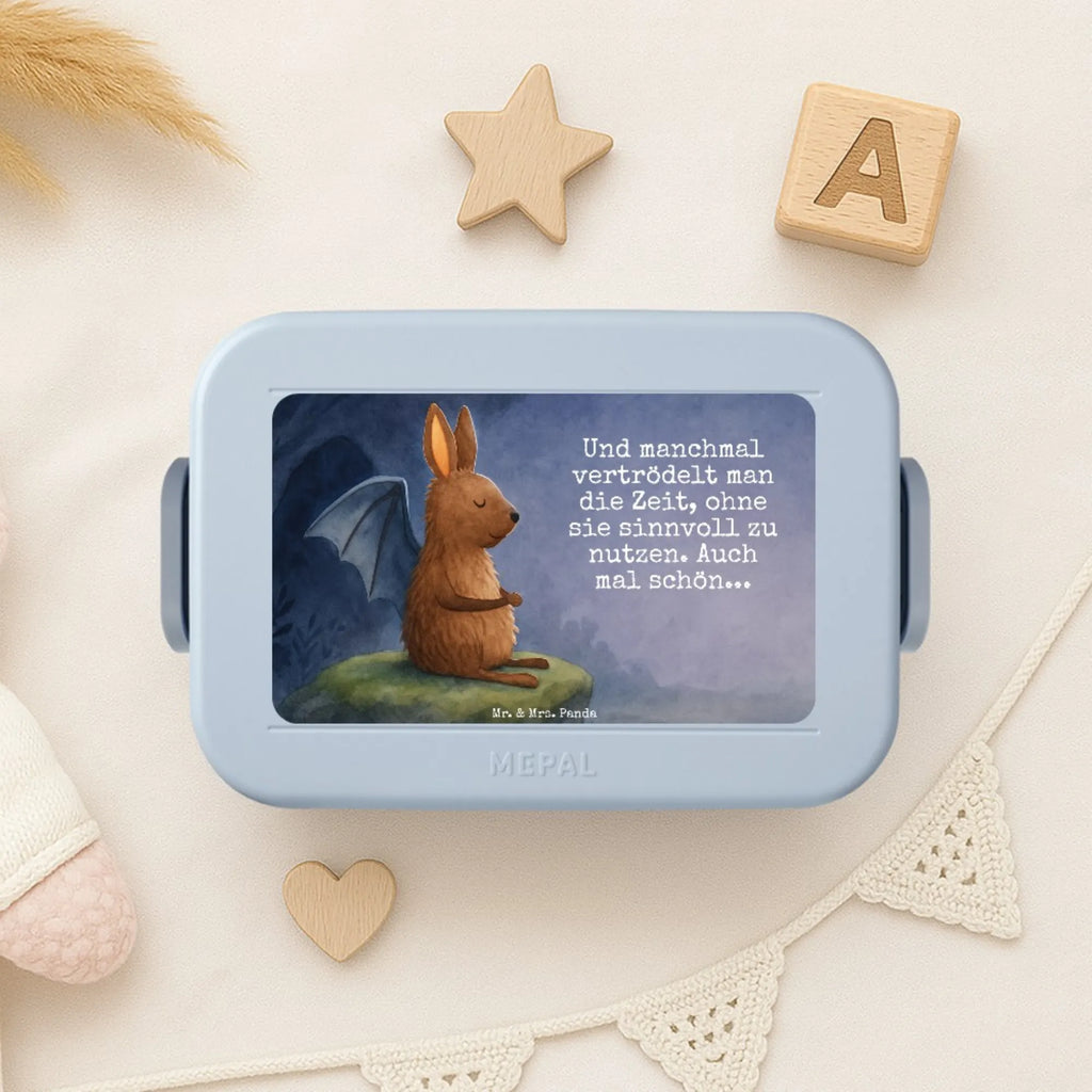 MEPAL Bentobox Fledermaus Sitzen Design Bentobox, Brotdose, Lunchbox, Tiermotive, Gute Laune, lustige Sprüche, Tiere, Motivation, Fledermaus, entspannen, Fledermäuse