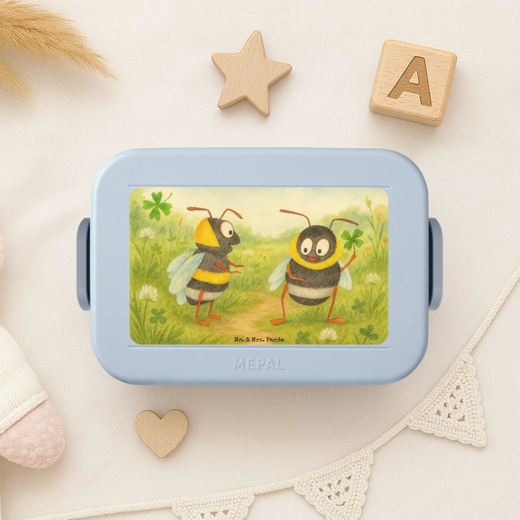 MEPAL Bentobox Hummeln Kleeblatt Design Brotdose, Lunchbox, Bentobox, Tiermotive, Gute Laune, lustige Sprüche, Tiere, Hummel, glücklich werden, Spruch schön, Spruch positiv, Biene Deko, Spruch fröhlich, glücklich sein, Biene