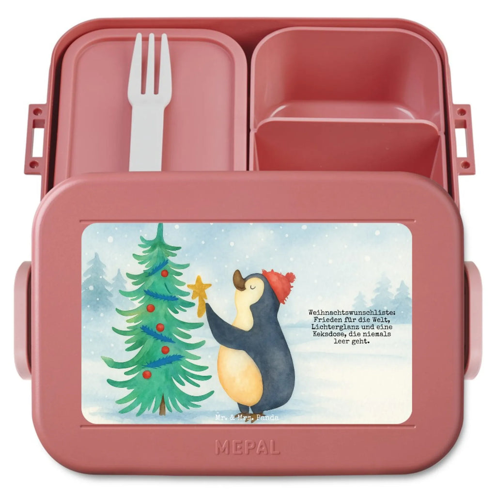 MEPAL Bentobox Pinguin Weihnachtsbaum Design Brotdose, Bentobox, Lunchbox, Winter, Weihnachten, Weihnachtsdeko, Nikolaus, Advent, Heiligabend, Wintermotiv, Pinguin