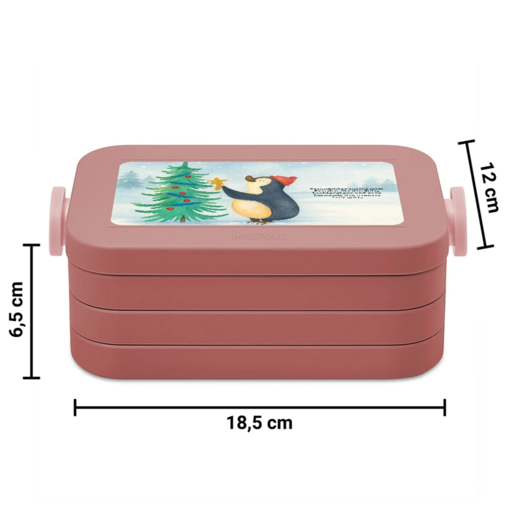 MEPAL Bentobox Pinguin Weihnachtsbaum Design Brotdose, Bentobox, Lunchbox, Winter, Weihnachten, Weihnachtsdeko, Nikolaus, Advent, Heiligabend, Wintermotiv, Pinguin