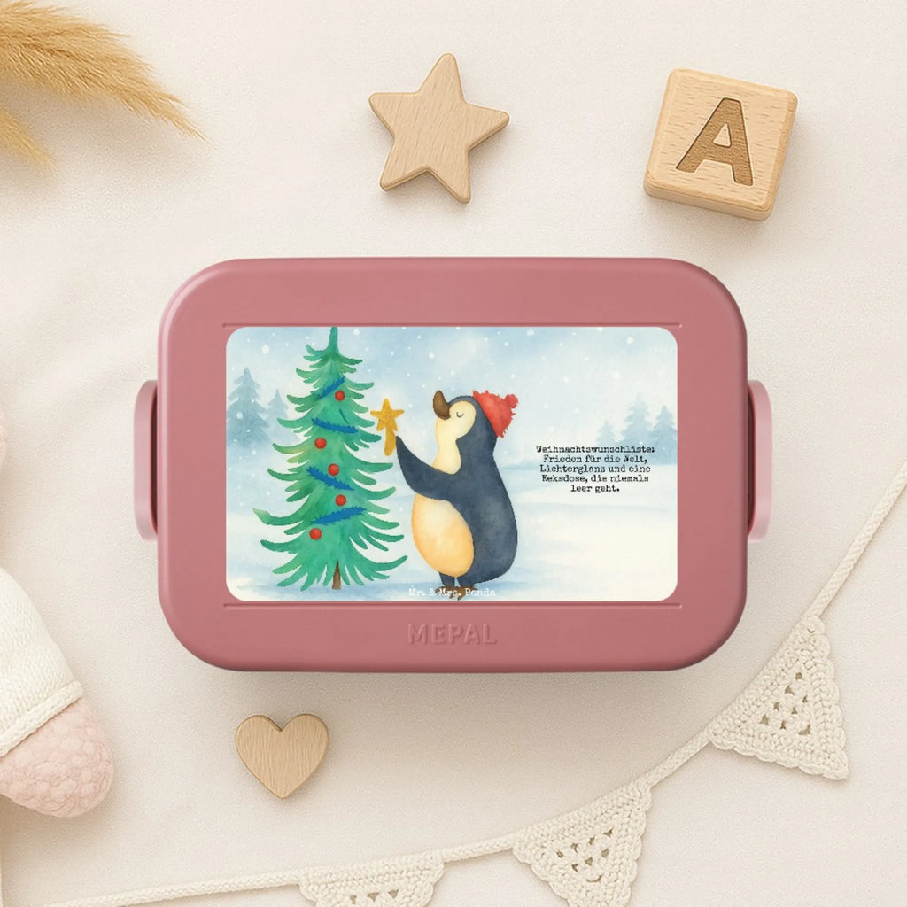 MEPAL Bentobox Pinguin Weihnachtsbaum Design Brotdose, Bentobox, Lunchbox, Winter, Weihnachten, Weihnachtsdeko, Nikolaus, Advent, Heiligabend, Wintermotiv, Pinguin