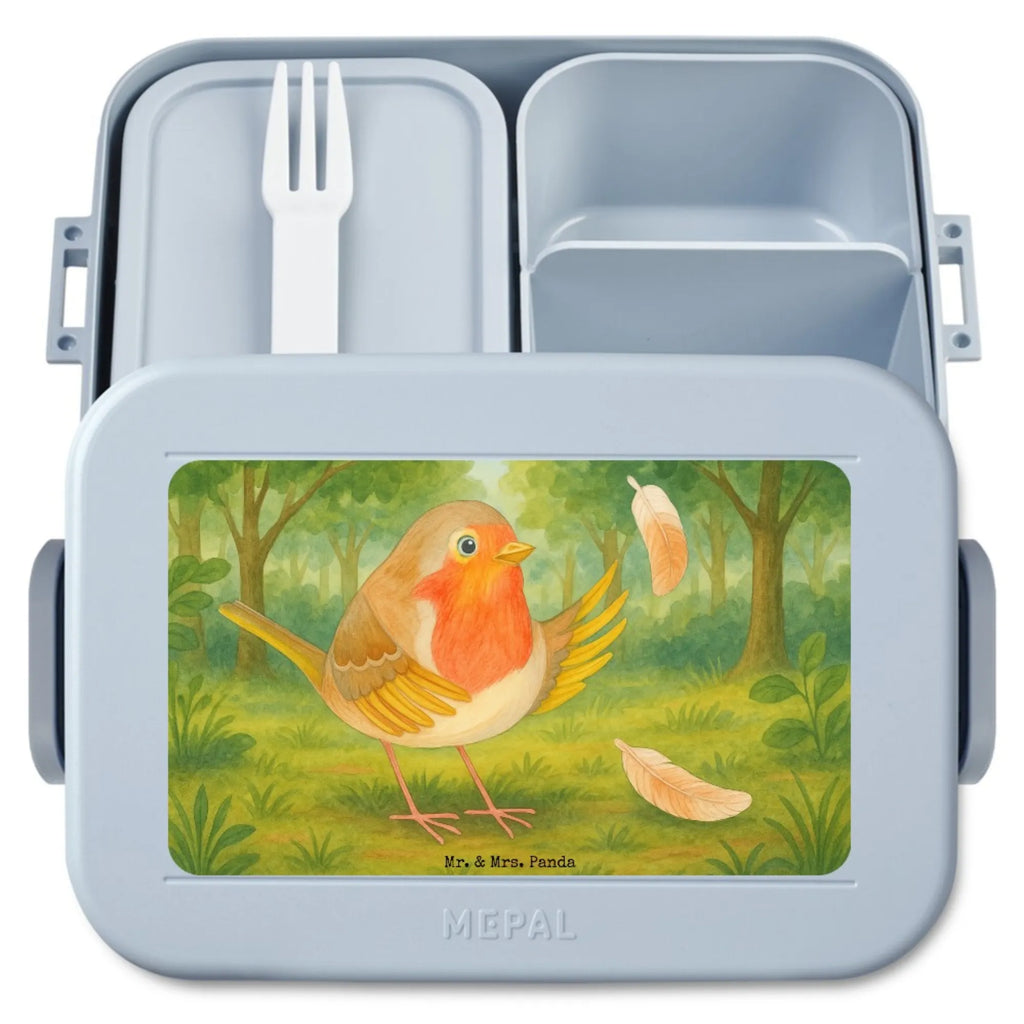 MEPAL Bentobox Rotkehlchen Federn Design Bentobox, Lunchbox, Brotdose, Tiermotive, Gute Laune, lustige Sprüche, Tiere, Spruch Mut, Spruch Motivation, What if i fall, Vogel, Rotkehlchen, Motivationsbilder, fliegen, Motivation Sprüche
