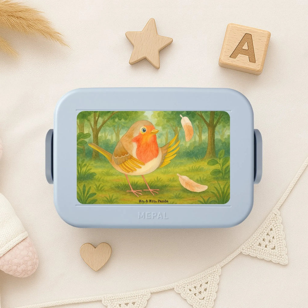 MEPAL Bentobox Rotkehlchen Federn Design Bentobox, Lunchbox, Brotdose, Tiermotive, Gute Laune, lustige Sprüche, Tiere, Spruch Mut, Spruch Motivation, What if i fall, Vogel, Rotkehlchen, Motivationsbilder, fliegen, Motivation Sprüche