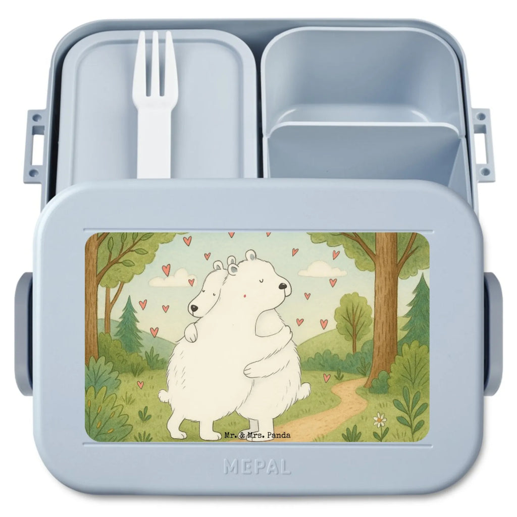 MEPAL Bentobox Eisbär Umarmen Design Lunchbox, Bentobox, Brotdose, Tiermotive, Gute Laune, lustige Sprüche, Tiere