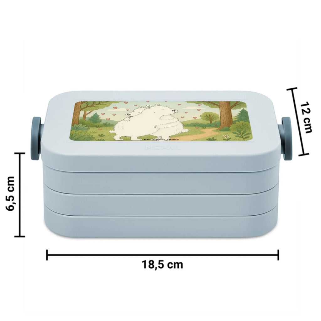 MEPAL Bentobox Eisbär Umarmen Design Lunchbox, Bentobox, Brotdose, Tiermotive, Gute Laune, lustige Sprüche, Tiere