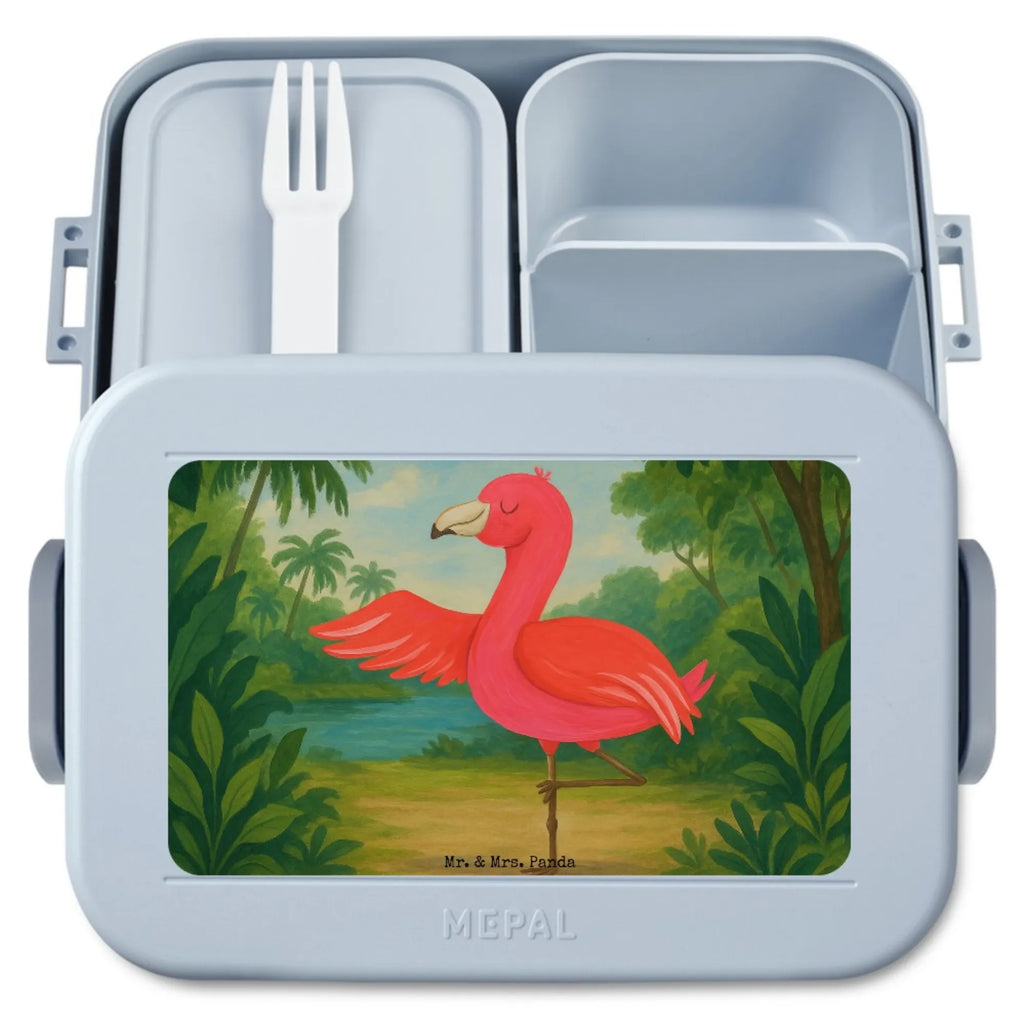 MEPAL Bentobox Flamingo Yoga Design Lunchbox, Bentobox, Brotdose, Flamingo, Achtsamkeit, Yoga-Übung, Vogel, Namaste, Tiefenentspannung, Entspannung, Aufregen, Yoga, Ärger