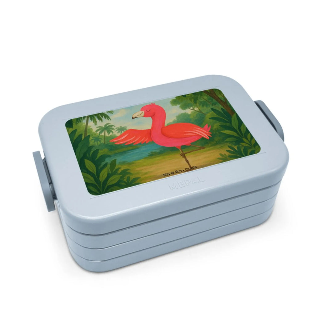MEPAL Bentobox Flamingo Yoga Design Lunchbox, Bentobox, Brotdose, Flamingo, Achtsamkeit, Yoga-Übung, Vogel, Namaste, Tiefenentspannung, Entspannung, Aufregen, Yoga, Ärger