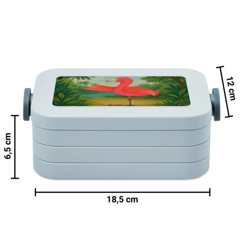 MEPAL Bentobox Flamingo Yoga Design Lunchbox, Bentobox, Brotdose, Flamingo, Achtsamkeit, Yoga-Übung, Vogel, Namaste, Tiefenentspannung, Entspannung, Aufregen, Yoga, Ärger